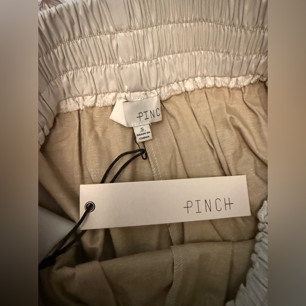 NWT Pinch Faux Leather Shorts- Cream - Picture 3 of 7